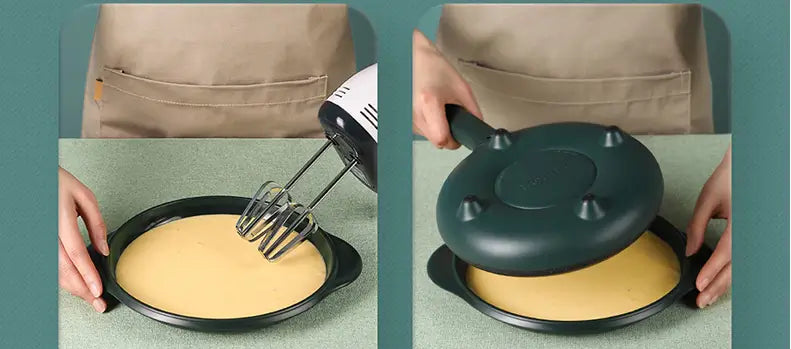 Bärbar crepe maker med icke-stick