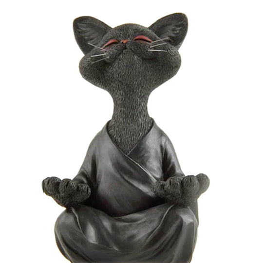 Mediterande Buddha Kattfigur