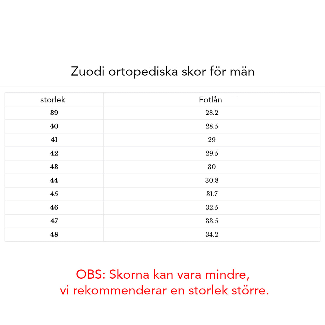 Zuodi ortopediska skor för män