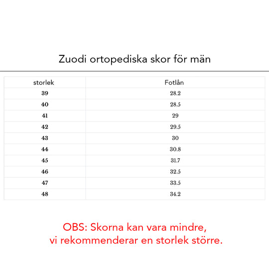 Zuodi ortopediska skor för män