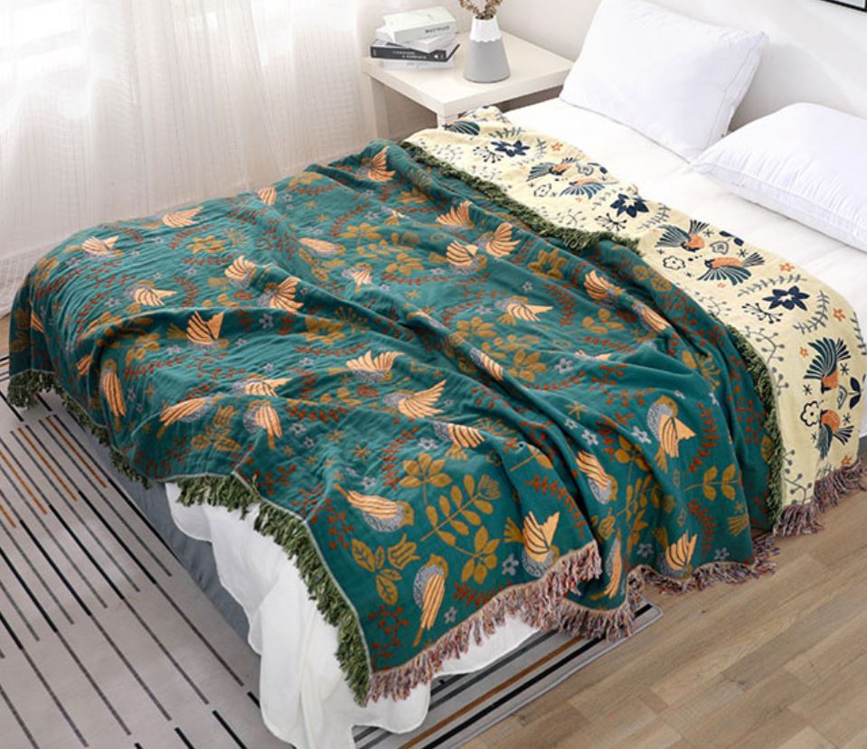 Vintage Vändbar Tråd Blanket