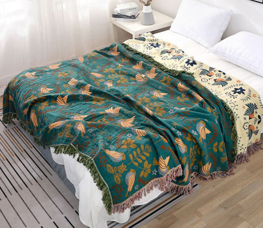 Vintage Vändbar Tråd Blanket