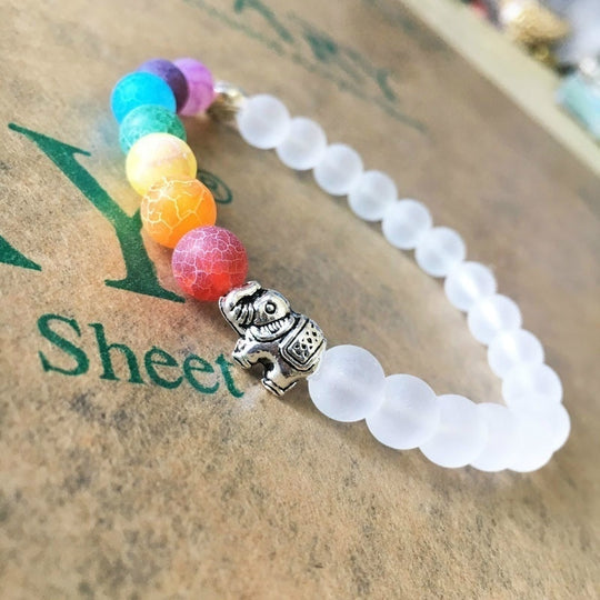 7 Chakra Och Elefant Energi Armband