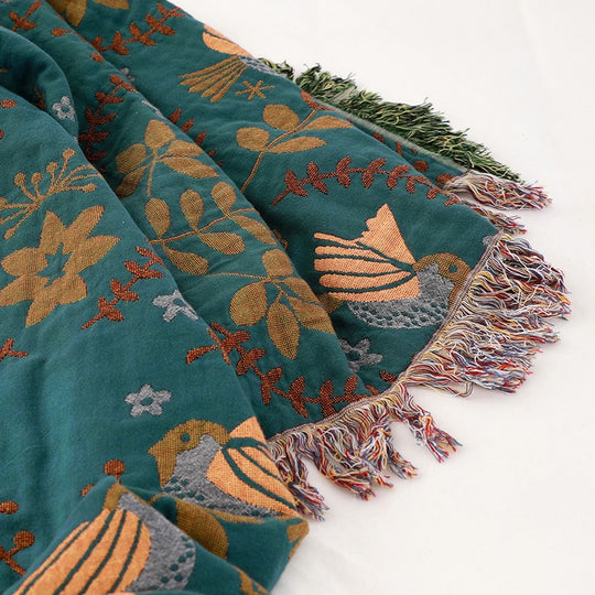 Vintage Vändbar Tråd Blanket
