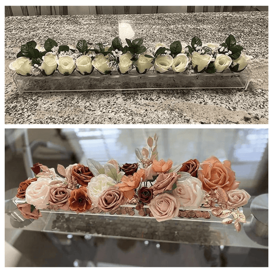 Transparent Rektangulär Blomvas
