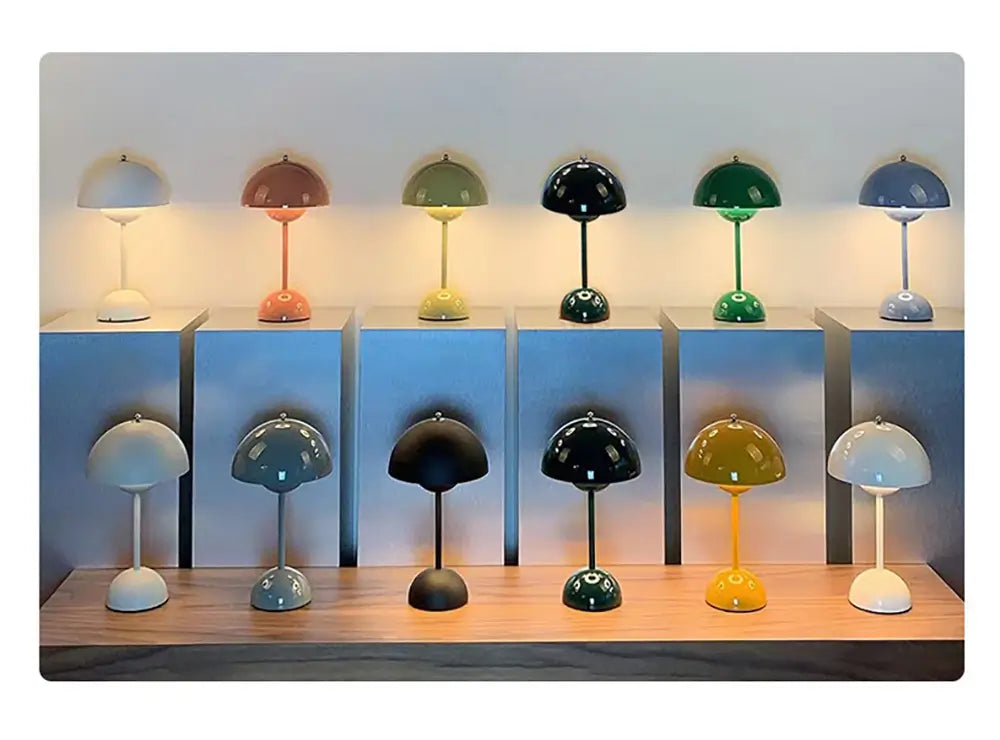 Uppladdningsbar bordslampa med svamp