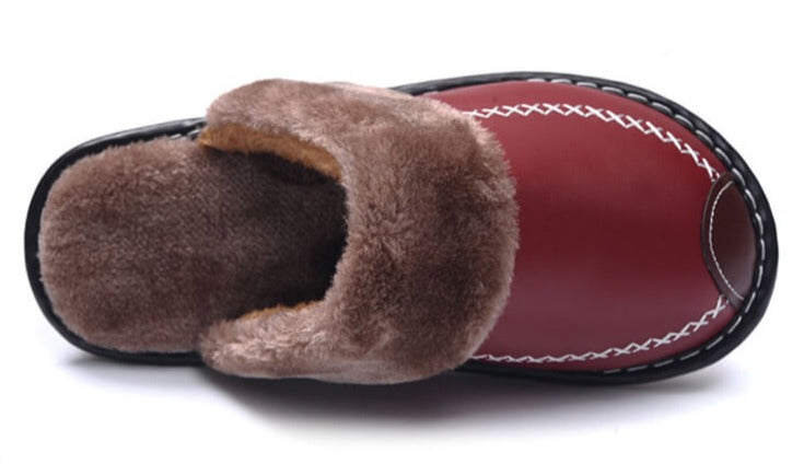 Men's Tofflor med vinterplysch