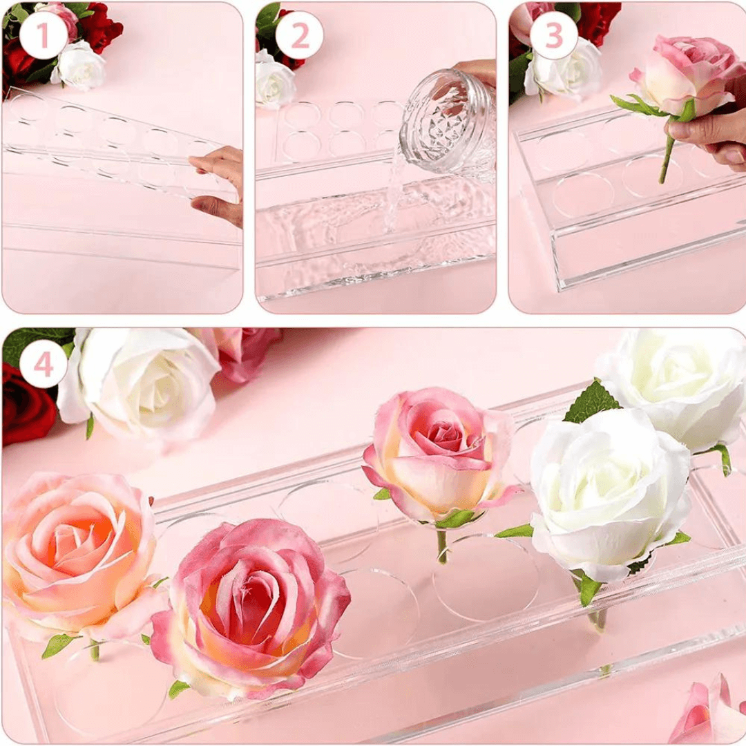 Transparent Rektangulär Blomvas
