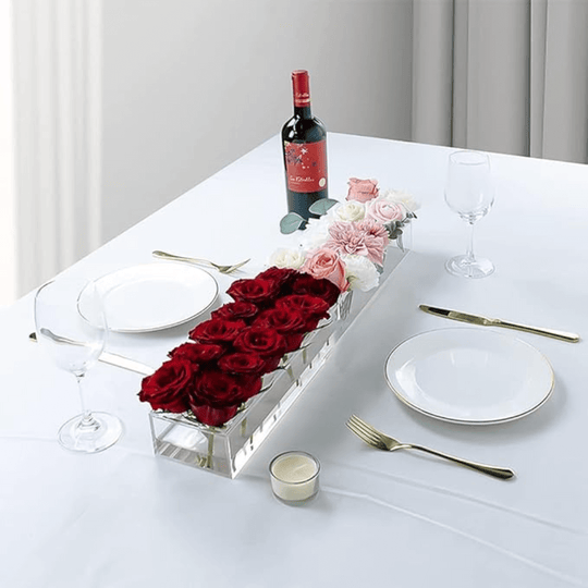 Transparent Rektangulär Blomvas