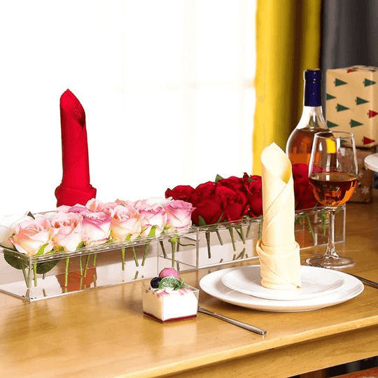 Transparent Rektangulär Blomvas