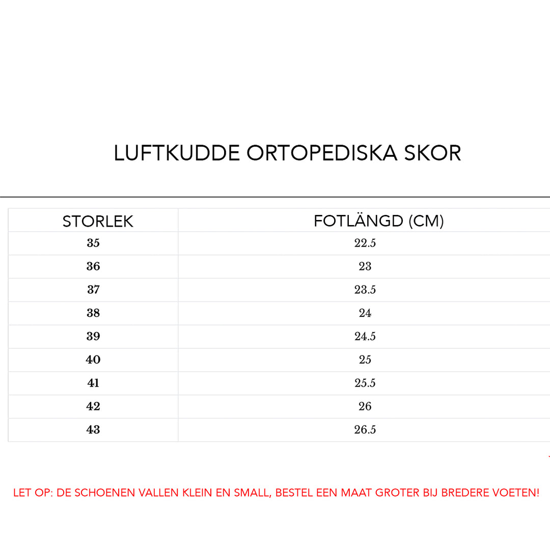 Luftkudde ortopediska skor