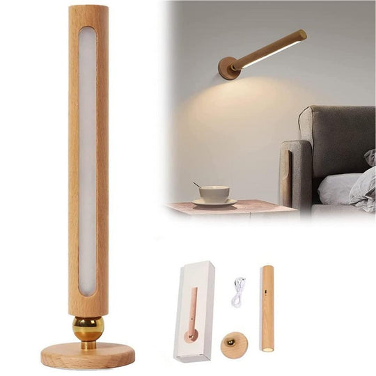 Svängbar Trävägglampa