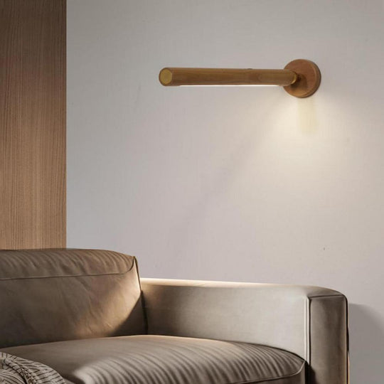 Svängbar Trävägglampa