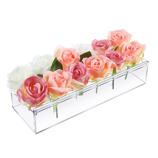 Transparent Rektangulär Blomvas