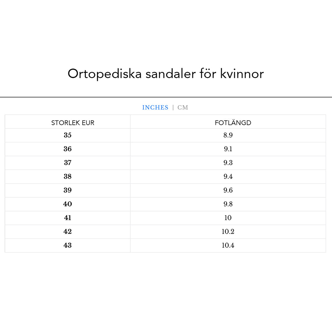 Ortopediska sandaler för kvinnor