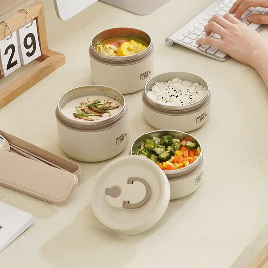 Transportabel isolerad lunchbehållaruppsättning