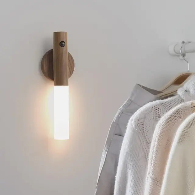 Rörelsesensor Trävägglampor