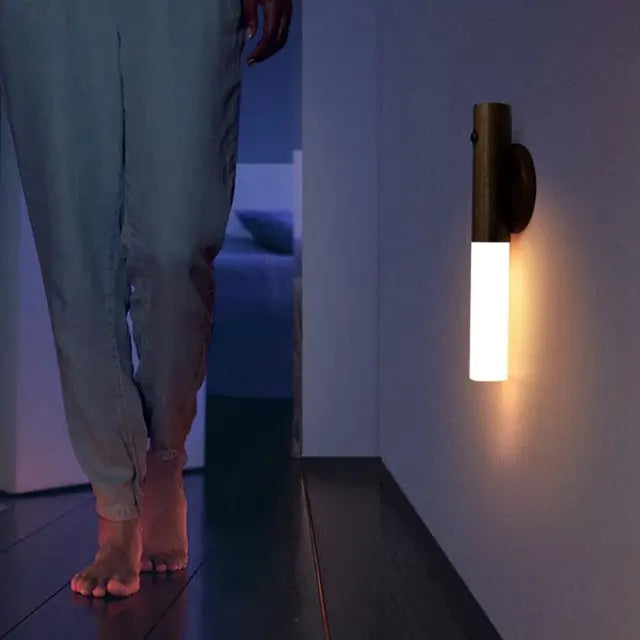 Rörelsesensor Trävägglampor