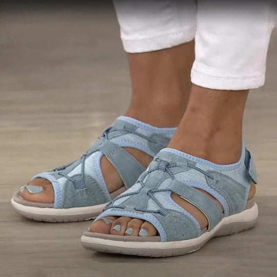 Sandaler med rund öppen tå