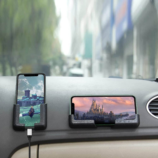 Självhäftande hållare för mobiltelefoner