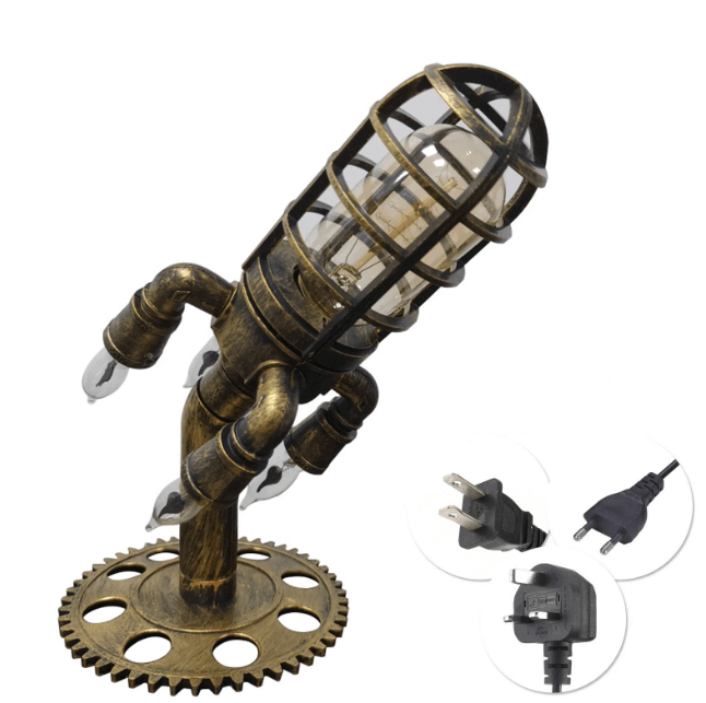 Vintage Steampunk raket lampa