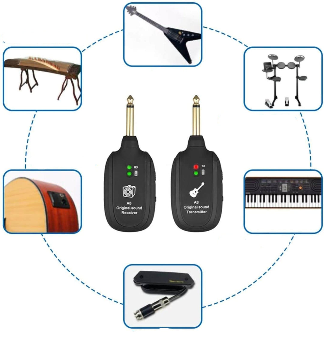 Trådlöst gitarrförstärkarsystem | Sändare och mottagare