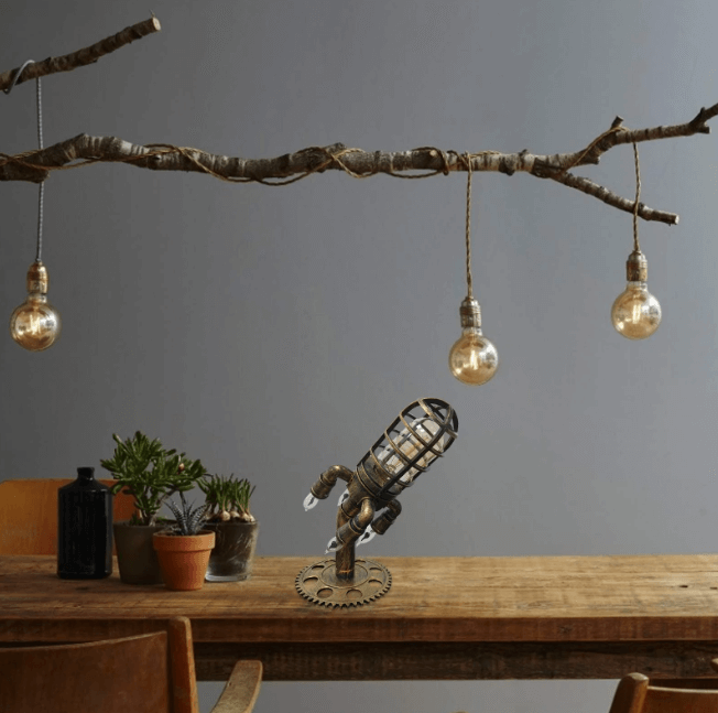 Vintage Steampunk raket lampa