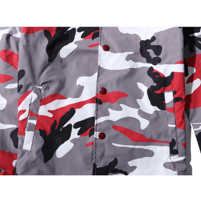 Camouflage vindskyddad jacka