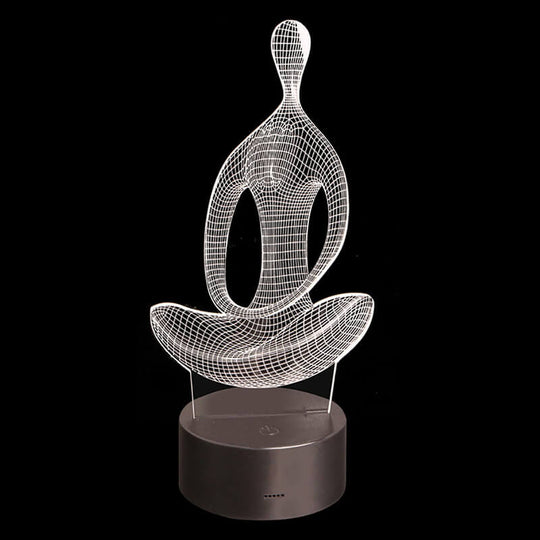 Yoga 3D-illusionslampa