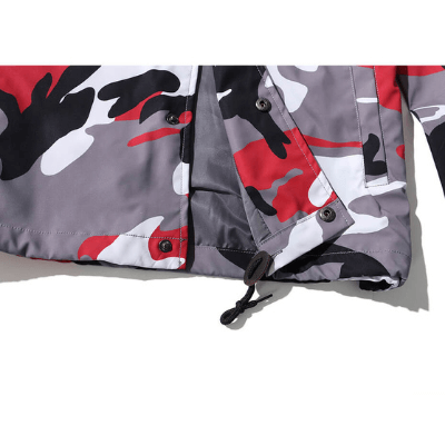 Camouflage vindskyddad jacka