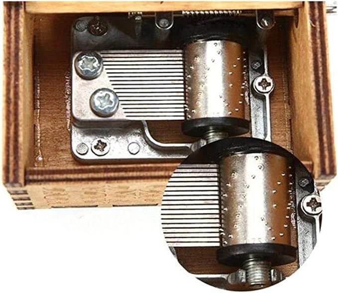 Drottning-Tema Vintage Hand Vev Musiklåda