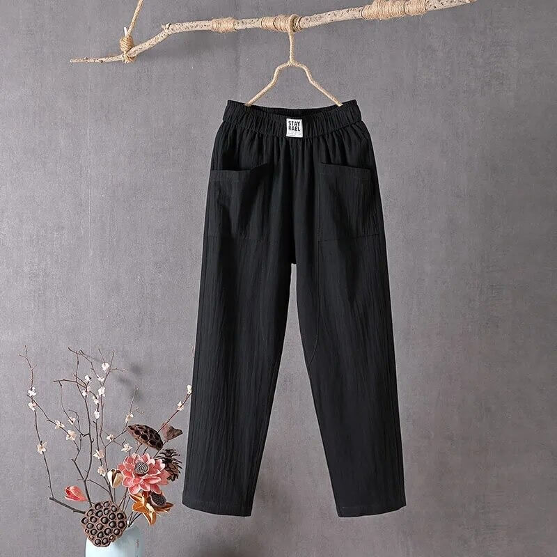Högväggiga baggy byxor