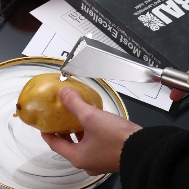 Triangelformad frukt snittning kniv
