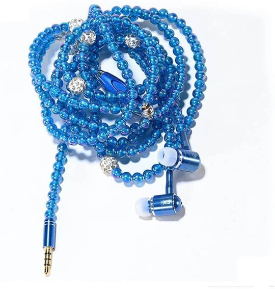 Pärlhalsband hörlurar