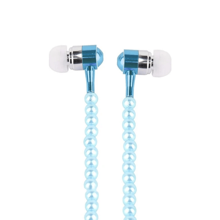 Pärlhalsband hörlurar