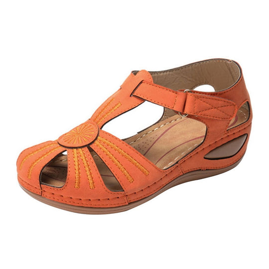 Retro ortopediska sandaler i läder