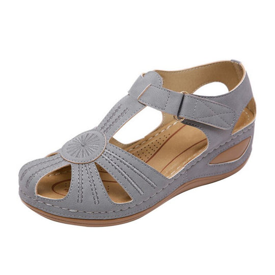 Retro ortopediska sandaler i läder