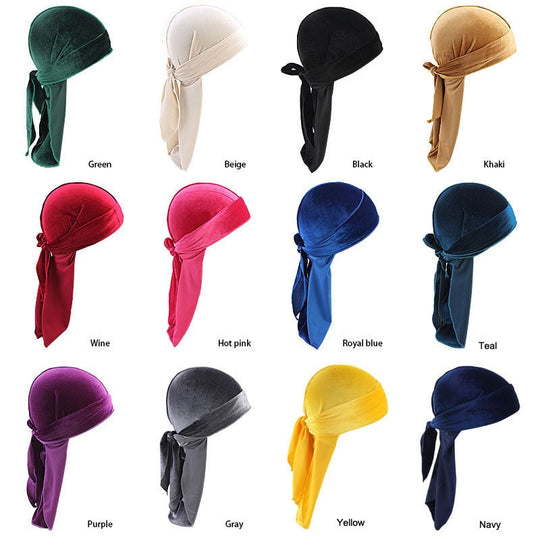 Andningsbar sammet Durag