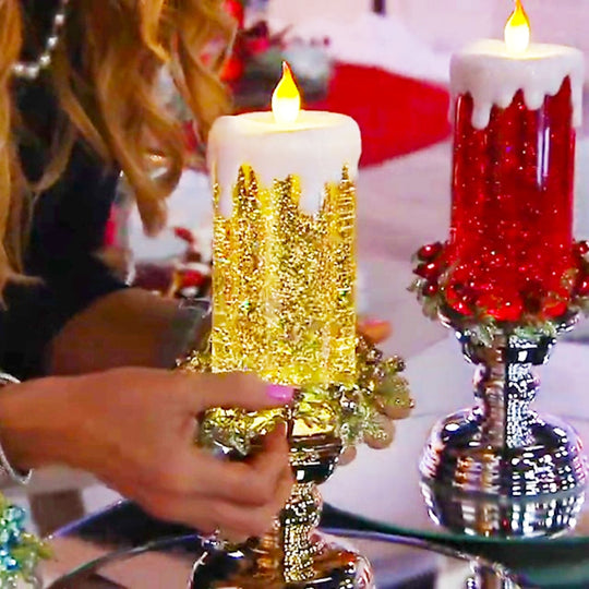 Färgskiftande LED vattenljus med glitter