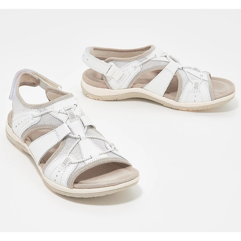 Sandaler med rund öppen tå