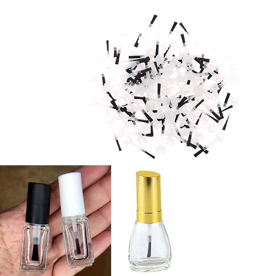 Ersättningsborstar för applicering av nagellack (100 stycken/uppsättning)