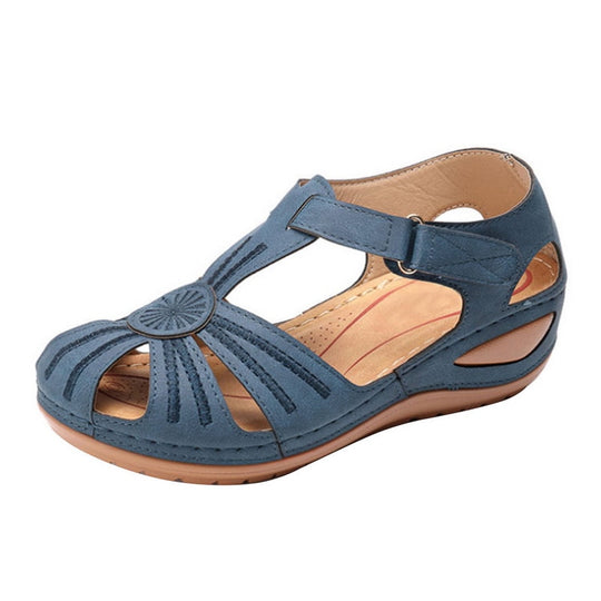 Retro ortopediska sandaler i läder