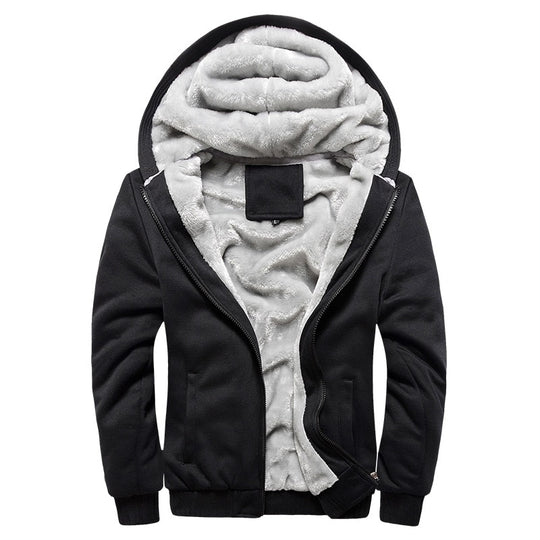 Män vinter fleece jacka