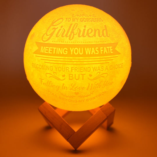 3D månlampa med text
