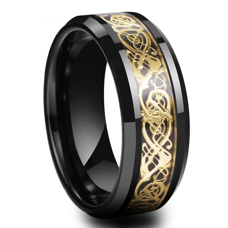 Titan Stål Dragon Rings