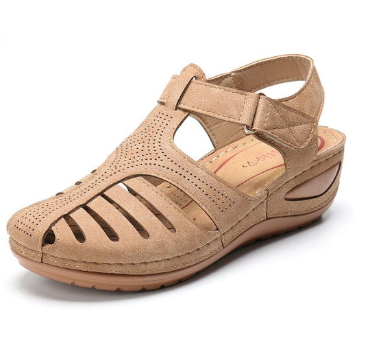 Retro ortopediska sandaler i läder