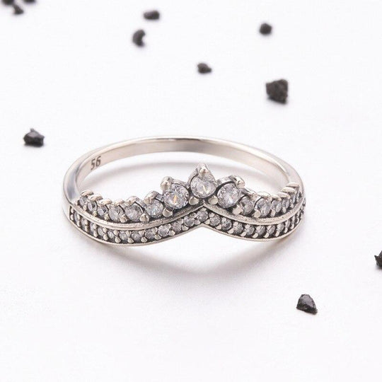 V-formad Sterling Silverring