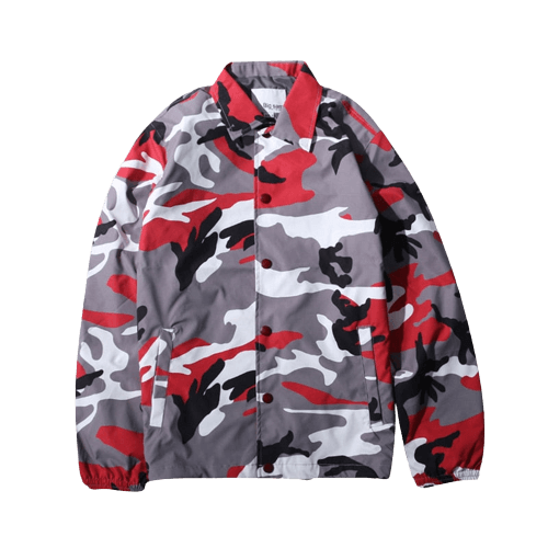 Camouflage vindskyddad jacka