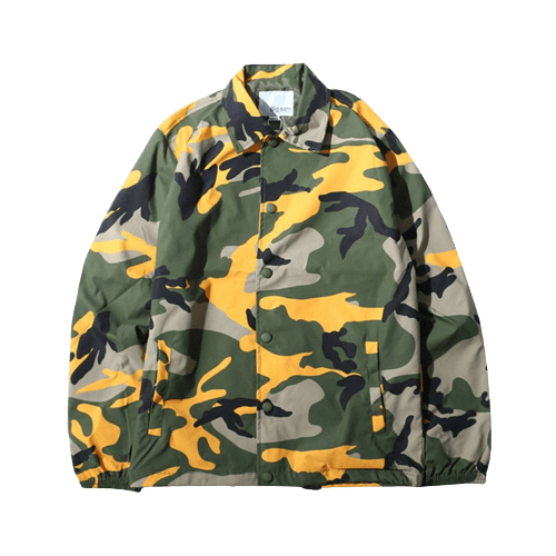 Camouflage vindskyddad jacka