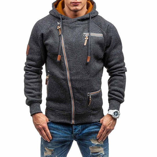 Casual Solid långärmade varma huvtröjor